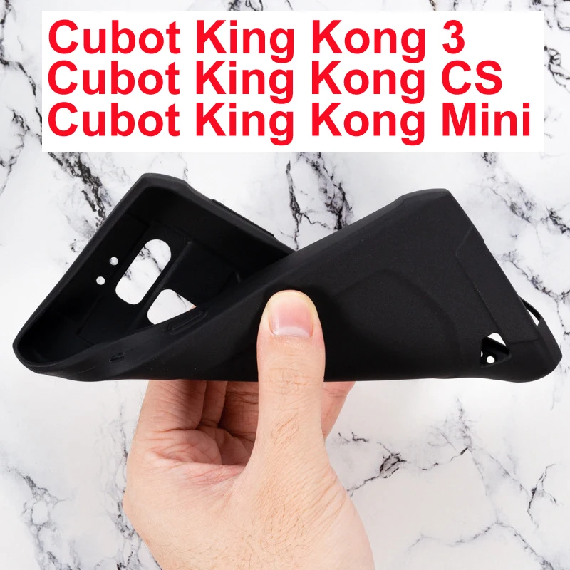 Силиконовый чехол Cubot King Kong CS Mini мягкий матовый черный защитный из ТПУ для