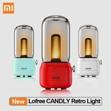 Xiaomi Mijia Lofree CANDLY Ретро светильник usb зарядка/зарядная подставка Регулируемая яркость 1800k светодиодный светильник свеча