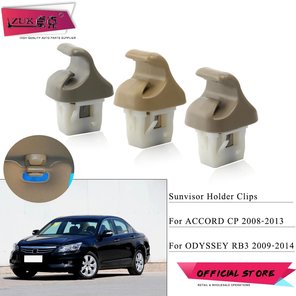 Zuk Genuine Car Sunvisor Holder Clips Sun Visor Fastener For Honda