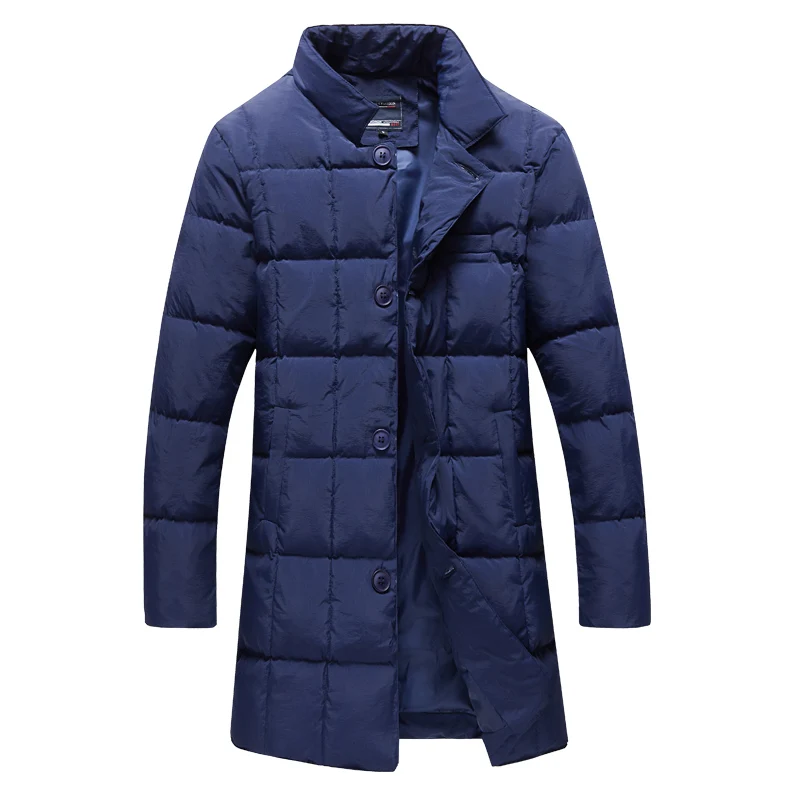  Cotton clothing thick long men's single-breasted collar collar large size album cotton men's fashio