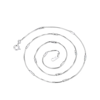 

Fashion Jewelry S925 Sterling Silver Simple Personality Box Chain Wrap Pattern Pillar Chain Necklace Clavicle Chain CHDBX002575