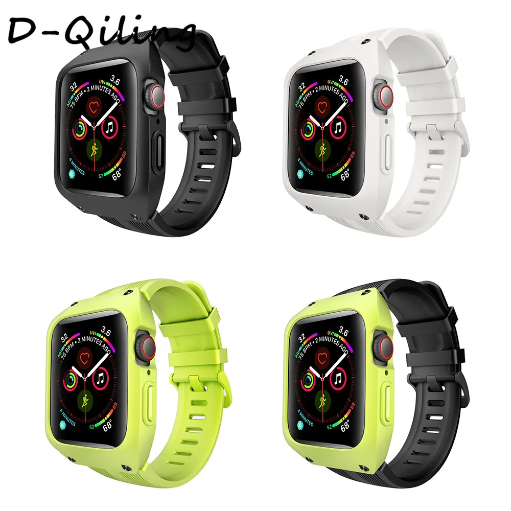 Для Apple Watch Band 44 мм 40 спортивный чехол iWatch Series 54 Correa прочный защитный из ТПУ и