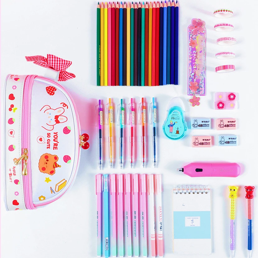 Pencil Cases Big Cute Japanese Stationery Wholesale Pencil Kawaii School  Supplies College Girl School Kit Case For Brushes 2021 - Pencil Cases -  AliExpress