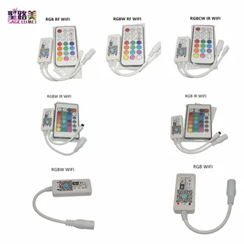 

DC12-24V MINI WIFI RGB RGBW RGBCW LED controller RF IR remote Music Time 3ch 4ch 5ch 5V WIFI controller phone APP for LED Strip