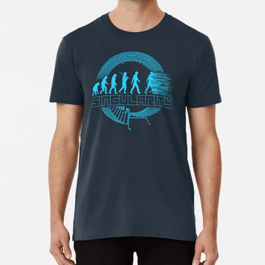 

Singularity T shirt technological singularity singularity geek futurism futuristic evolution man evolve geeky nerd