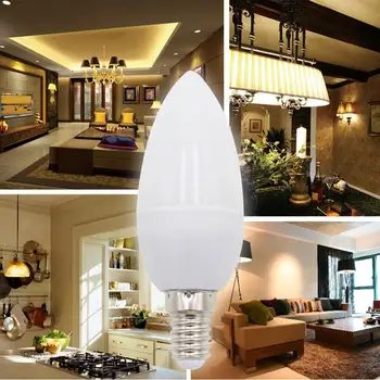 

Durable PC & Acrylic Candle Light Light Bulb Indoor Outdoor Lighting Fixture Home Room Bedroom Energy Saving 500lm AC 220V 2W