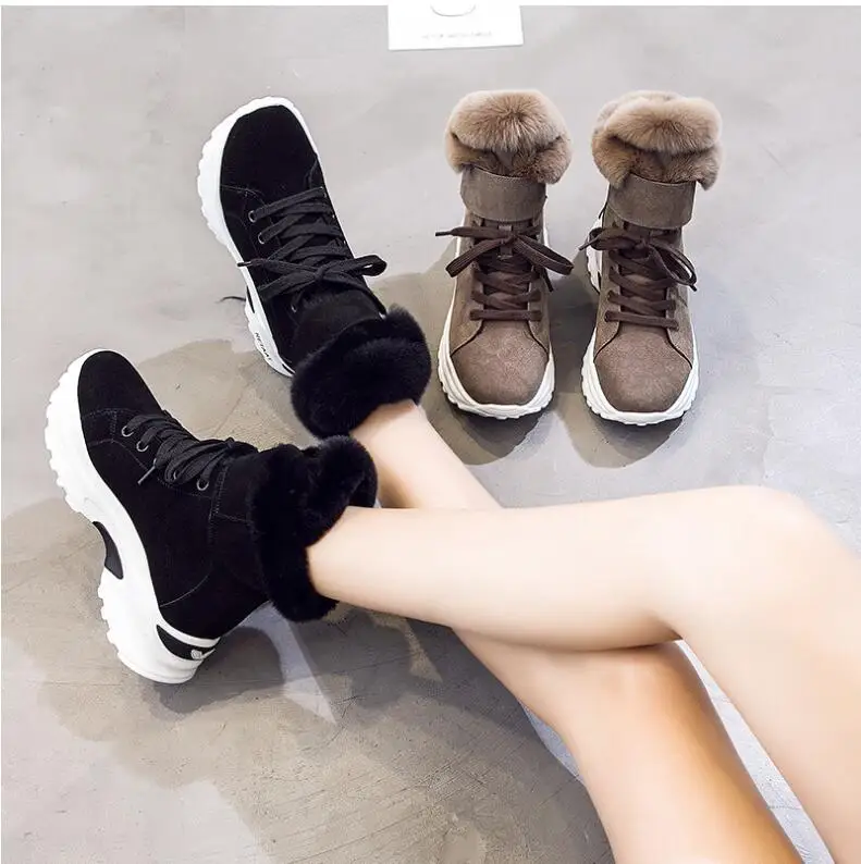 Женские теплые ботинки; Новинка года; зимние полусапоги для девочек; женские короткие матовые ботинки из натуральной кожи; бархатная хлопковая обувь