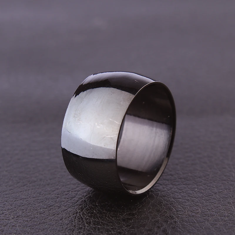 Men's Titanium Steel Ring 12 mm wide Spherical Wedding Jewelry men and women wedding rings,couple rings,finger rings,jewelry rings,ring jewelry