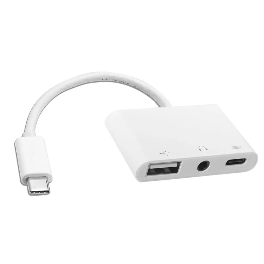 USB-C тип-c до 3,5 мм наушники AUX аудио и USB 2,0 Женский и PD адаптер питания для сотового телефона планшета
