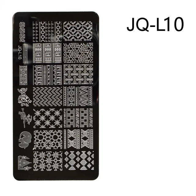 Manicure Rectangular Printing Plate Nail Polish Blue Film Steel Plate Printing Transfer Printing DIY Seal Stamp Plate Tool Nails JQ-L10
