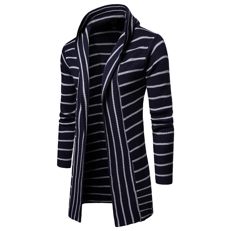 2019 Winter Men Casual Sweater coat mens keep warm Thick coat slim Cardigan Men Hooded Neck Jacket Knitted Brand Male Sweaters