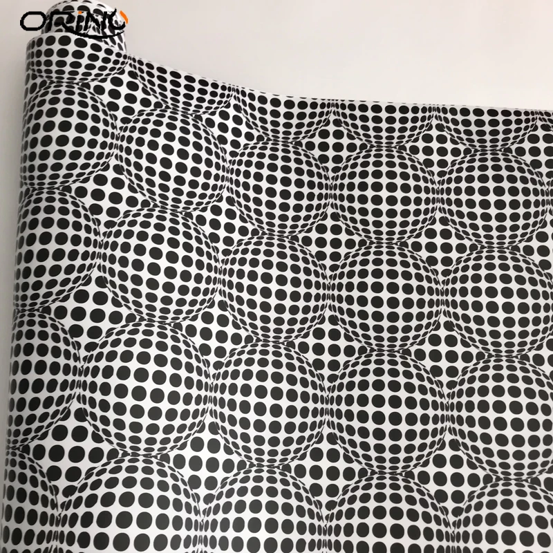 3D Black White Camo Vinyl Wrap Sticker-4
