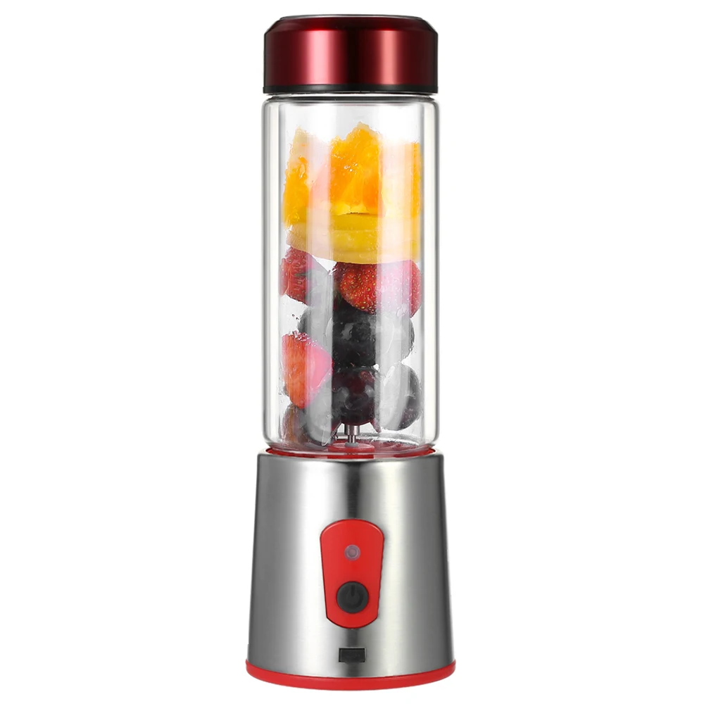  350ml Portable Juicer Blender Chargeable Electric Juice Cup Multifunctional Glass Mini Juice Maker  - 4000056094372