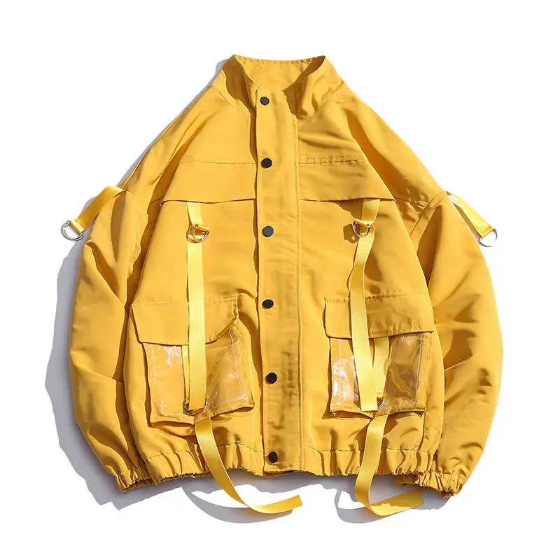 3 5XL Мужская осенняя куртка Kpop Корейская Свободная верхняя одежда хип-хоп куртка уличная одежда повседневная черная однотонная Толстовка С Карманами - Цвет: 3
