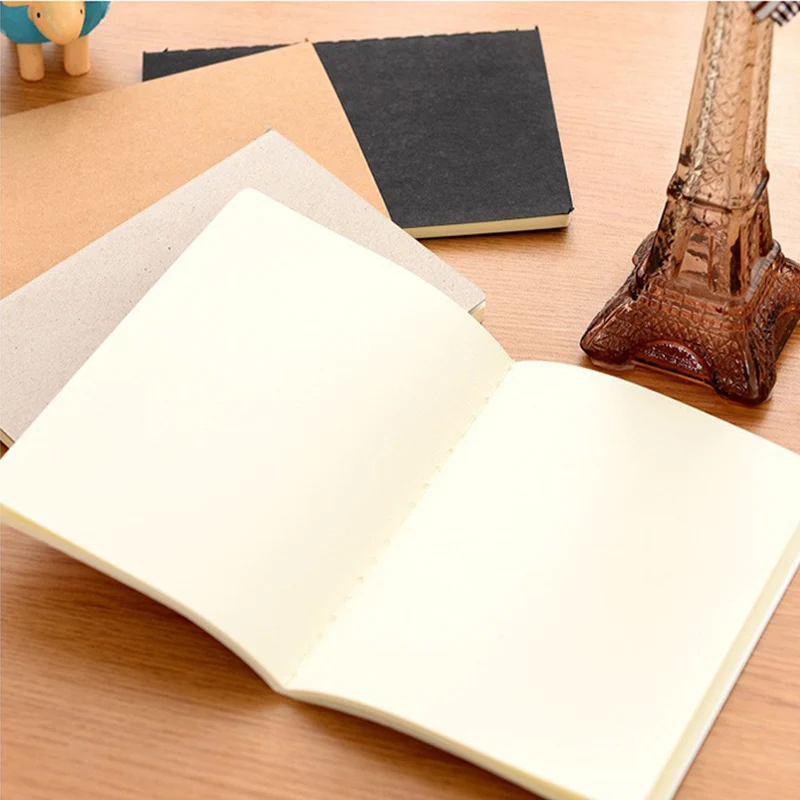 Винтажная чистая крафт бумага мягкий чехол мини дневник карманный блокнот промо