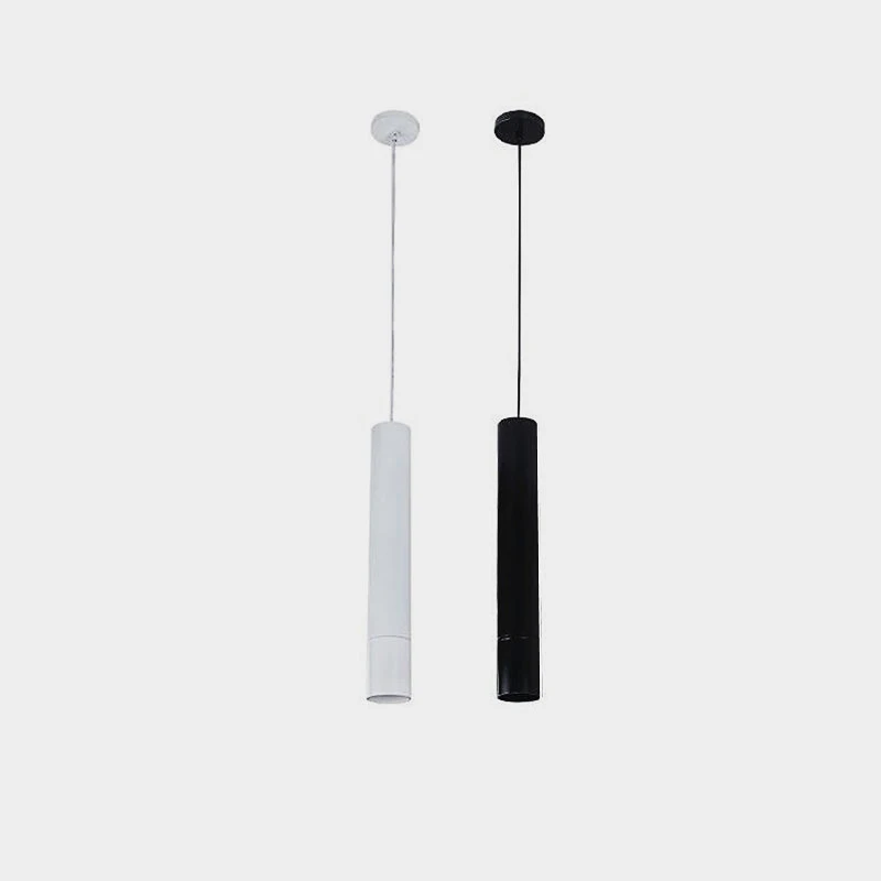 Dimmable Cylinder LED Pendant Lights Long Tube Lamps Kitchen Dining Room Shop Bar Decoration Cord Pendant Lamp Background Lights