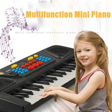 Дети 37 клавиш мини моделирование электрическая клавиатура пианино игрушка с микрофон музыкальный инструмент развивающий, образовательный игрушка