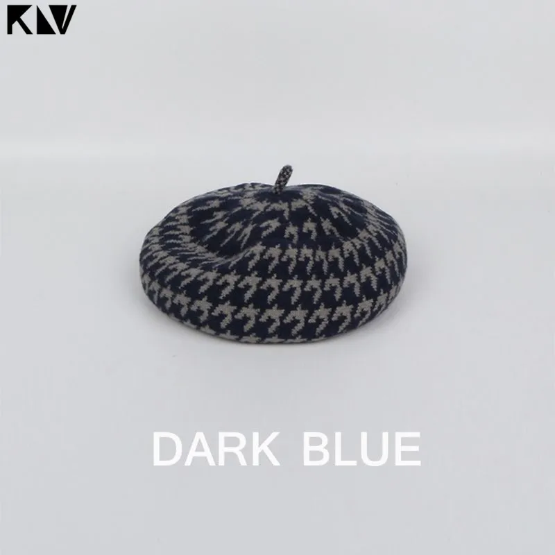 KLV женская шапка на осень зиму мягкий вязаный берет теплая Мода Алиса Лолита маляр вязаная шапка