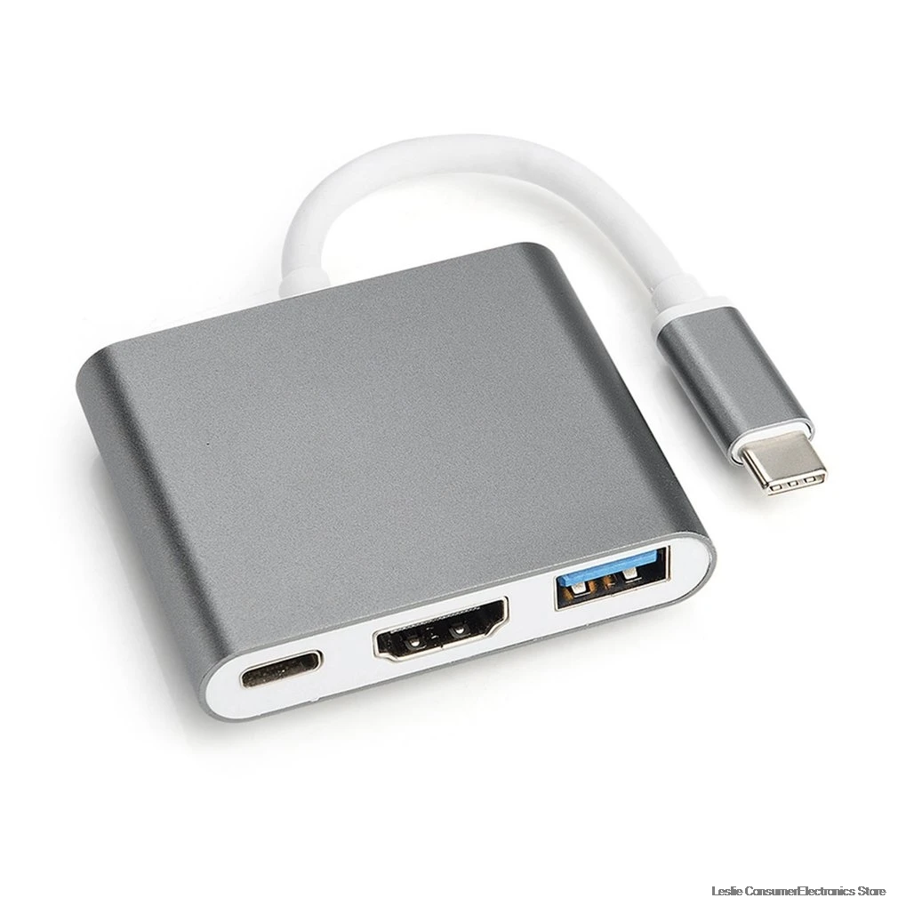 Mosible USB C концентратор к HDMI адаптер для Macbook Pro/Air Thunderbolt 3 концентратор USB Type C к HDMI 4K USB 3,0 порт USB-C питания