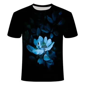 

flowers and plants 3dT T-shirt men / women Foreign trade hot style popular sport short sleeve shirt spring and summer creative