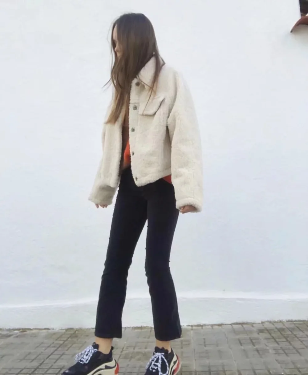 Увядший английский модный блоггер из овечьей шерсти однобортный жакет с карманами для женщин casaco feminino jaqueta feminina короткая куртка