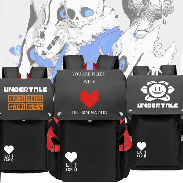 Аниме Undertale рюкзак sans сумки Косплей Оксфорд сумка студенческая школьная для