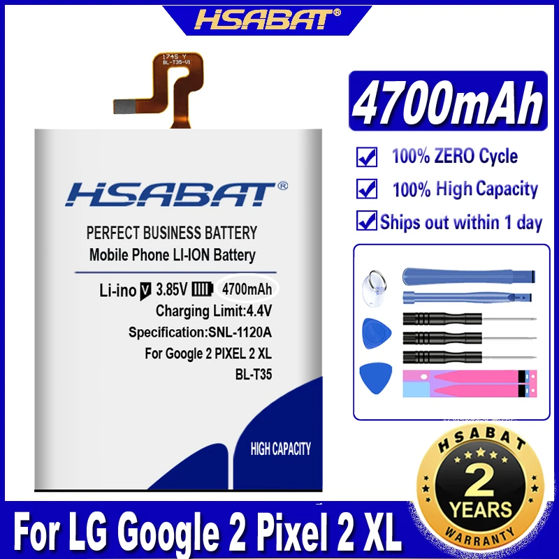 HSABAT BL-T35 4700mAh Battery For LG Google 2 Pixel XL Batteries | Мобильные телефоны и аксессуары