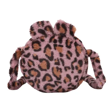 

2019 Women's New Leopard Plush Bag Casual Shoulder Messenger Package Simple Phone Bag Girls Versatile Shoulder Bag 1127
