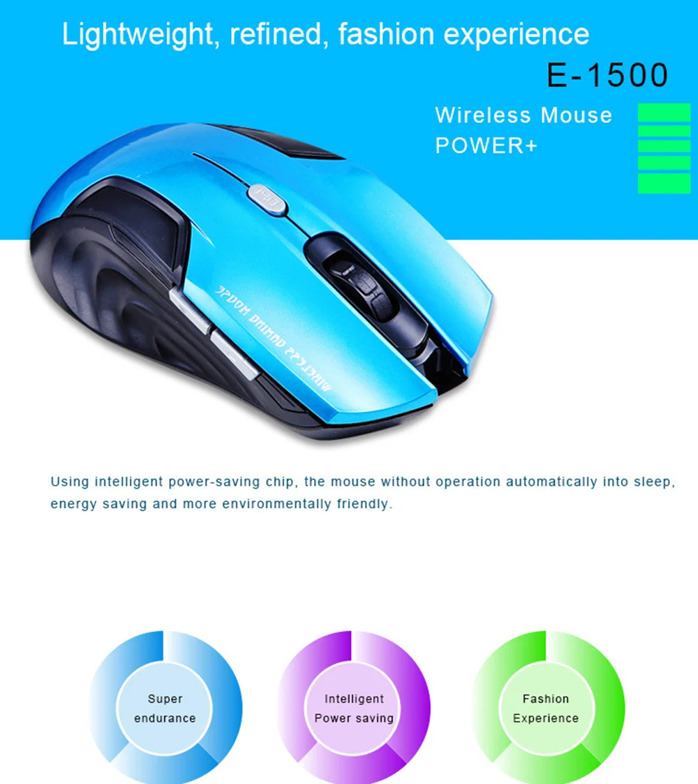 IMICE E-1500 2,4 ГГц USB Беспроводная мышь 6 кнопок 1600 dpi оптическая эргономичная конструкция портативные игровые мыши для офиса ПК компьютера
