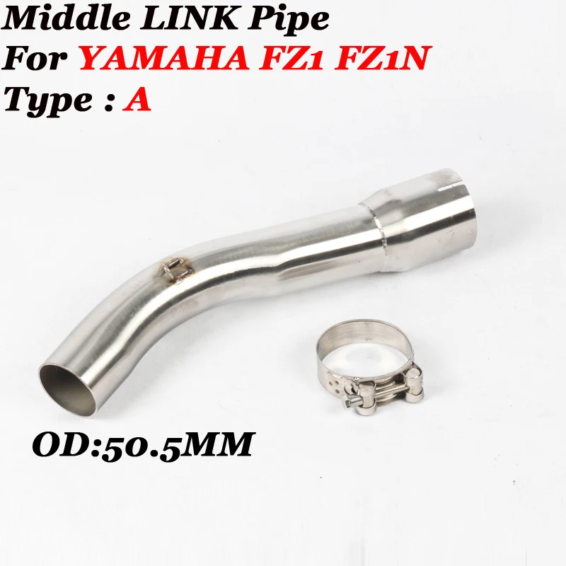 Slip On For Yamaha FZ1 FZ1N FZ1000 Motorcycle GP Exhaust Muffler Pipe Middle Link Connector Tube Without | Автомобили и мотоциклы