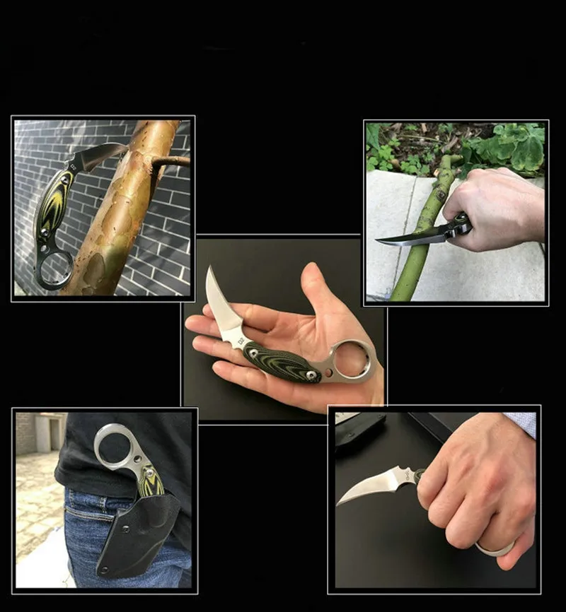 HS инструменты D2 Сталь karambit коготь скорпиона нож Открытый Кемпинг джунгли выживания фиксированным лезвием охотничьи ножи инструмент самозащиты