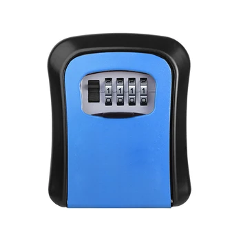 

Key Safe Box Wall Mount Combination Password Lock Mini Safes Aluminum Alloy Material Keys Storage Box Home Office Security Safes