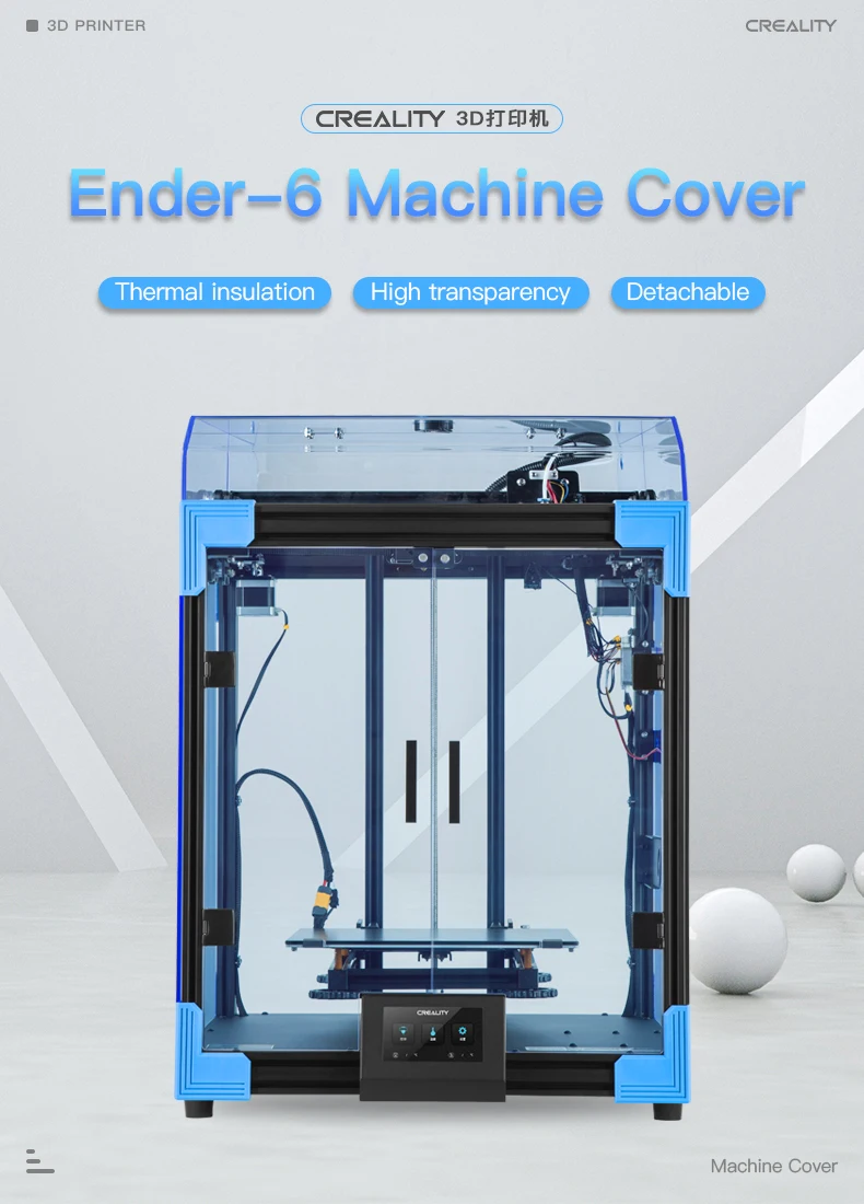 CREALITY 3D Ender-6 3D Printer  Machine Top Cover with Automatic Temperature Measurement Screen Display Effective Protection canon pixma print head