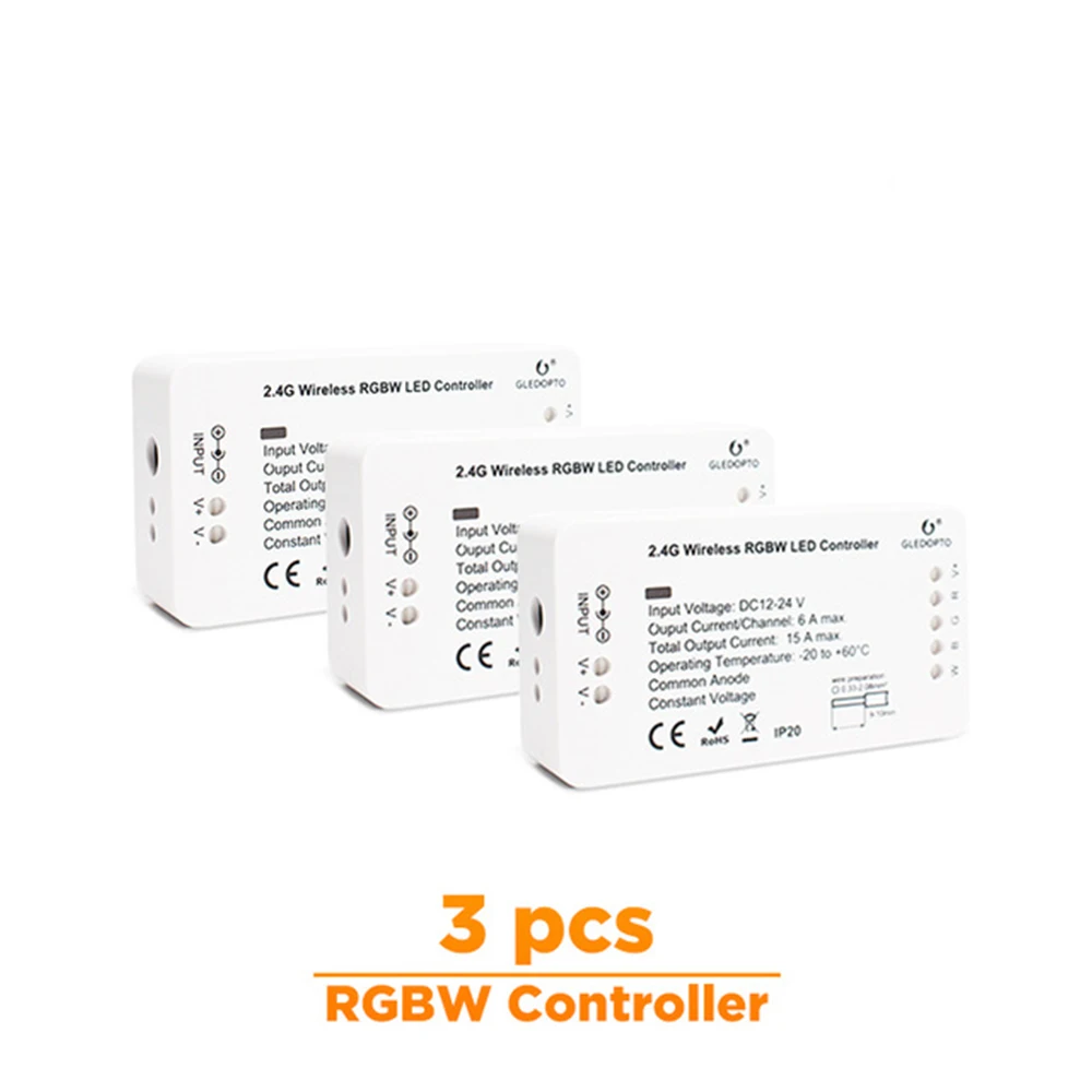 Zigbee умный дом автоматизация Многофункциональный Цвет Изменение rgb контроллер система умного дома rgbw zigbee 3,0 контроллер - Цвет: 3Pcs RGBW Controller