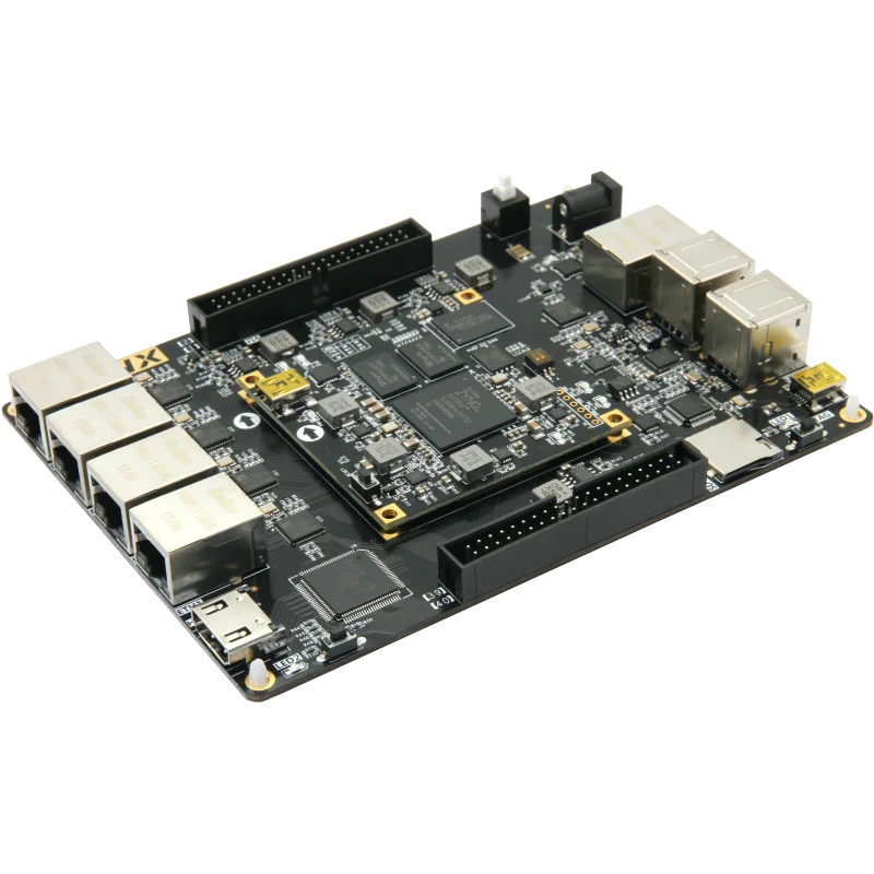 Черная Золотая макетная плата Alinx XILINX FPGA ZYNQ ARM AX7020 многосетевой порт