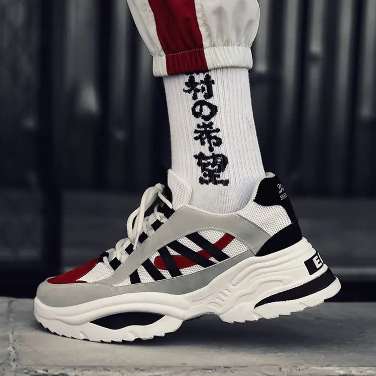 

Men's Thick Bottom Shoes Male Dad Sneakers Breathable Sports Mesh Leisure Shoes Mans Footwear Tenis Basket Zapatillas Hombre