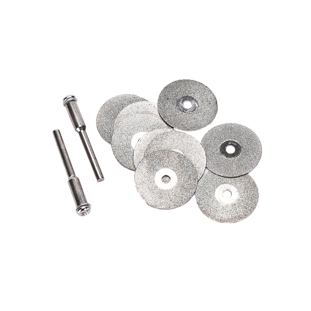 10pcs 22mm Diamond Coated 9 Holes Cutting Discs with 2pcs Mandrel for Dremel | Инструменты