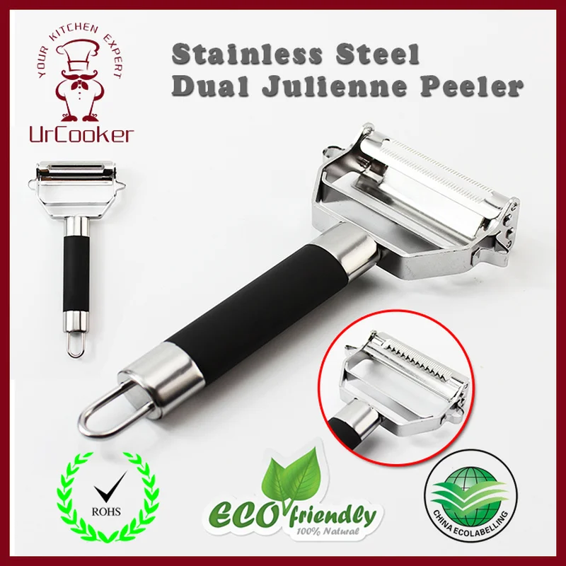 

Ultra Sharp Dual Julienne Peeler & Vegetable Peeler Fruit Vegetable Potato Peeler Stainless