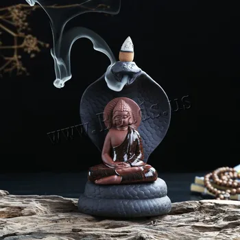

Buddha Statue Backflow Incense Burner Smoke Waterfall Snake Head Incense Holder Mountain River Handicraft Aromatherapy Furnace