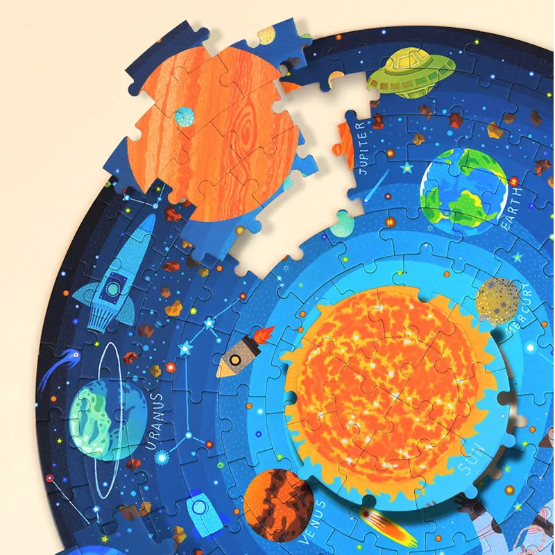  150pcs Kid‘s Solar System Puzzles Teaching Aids Montessori Materials Educational Toys For Children  - 4000040740118