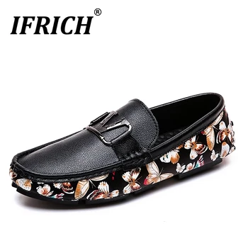 

New Trend 2020 Men Loafer Shoes Luxury Brand Casual Shoes For Youth Fashion Black Flats Sneakers Men Plus Size 48 Drive Shoe Man