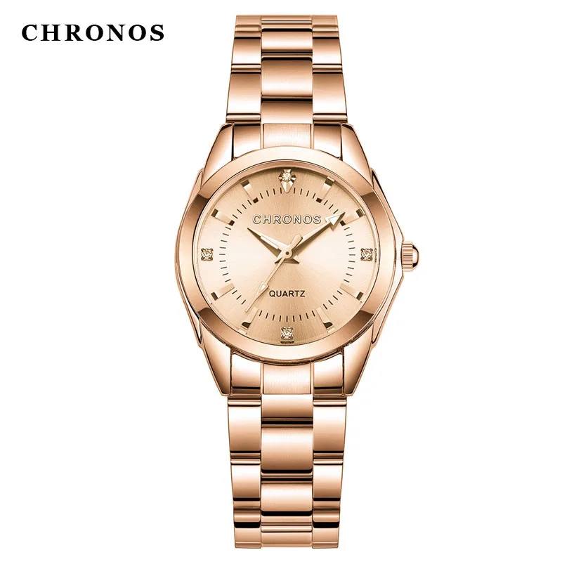 Часы CHRONOS золотые женские часы креативные стальной женский браслет Relogio Feminino Montre