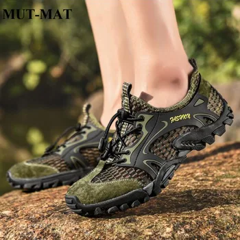 

2020 Men's Summer Breathable Hiking Shoes Male Cutout Men's Shoes Movement Outdoor Leisure Sandals Mesh Breathable Shoes