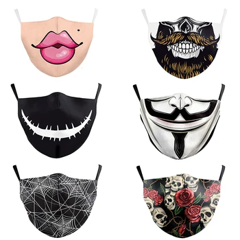 

2020 Reusable Fashion Protective PM2.5 Filter Mouth Mask Anti Dust Face Mask Bacteria Proof Women Flu Mask Washable Cubrebocas