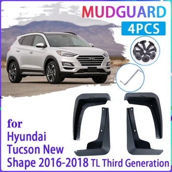 

4 PCS Car Mud Flaps For Hyundai Tucson 3 TL 2016~2019 2017 2018 Mudguard Splash Guards Fender Mudflaps Auto Accessories