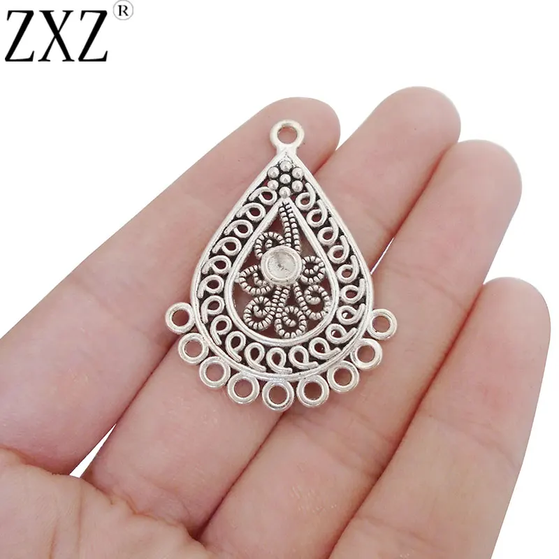 ZXZ 10 шт. люстра капля Charms Multi соединительный элемент для нитей 3 мм Blank кабошон