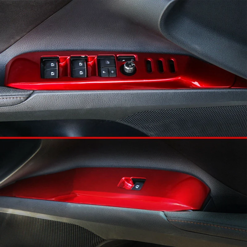Для Toyota Camry красный ABS внутренний стеклоподъемник кнопка включения панель отделка