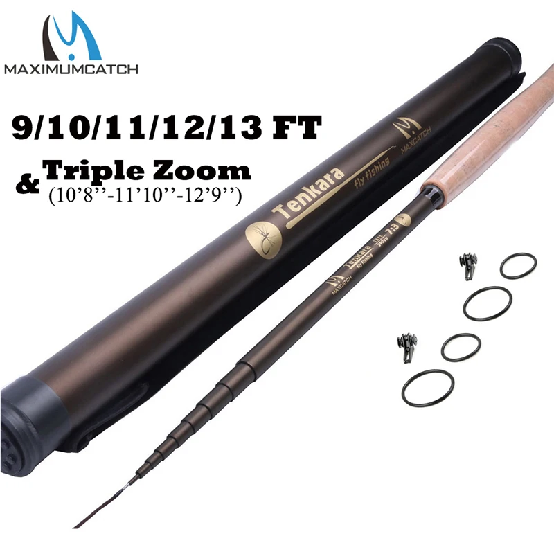 Maximumcatch 9-13FT 7:3 Telescoping Tenkara Fishing Fast Action 9 Segments Fly Rod_voghion.com