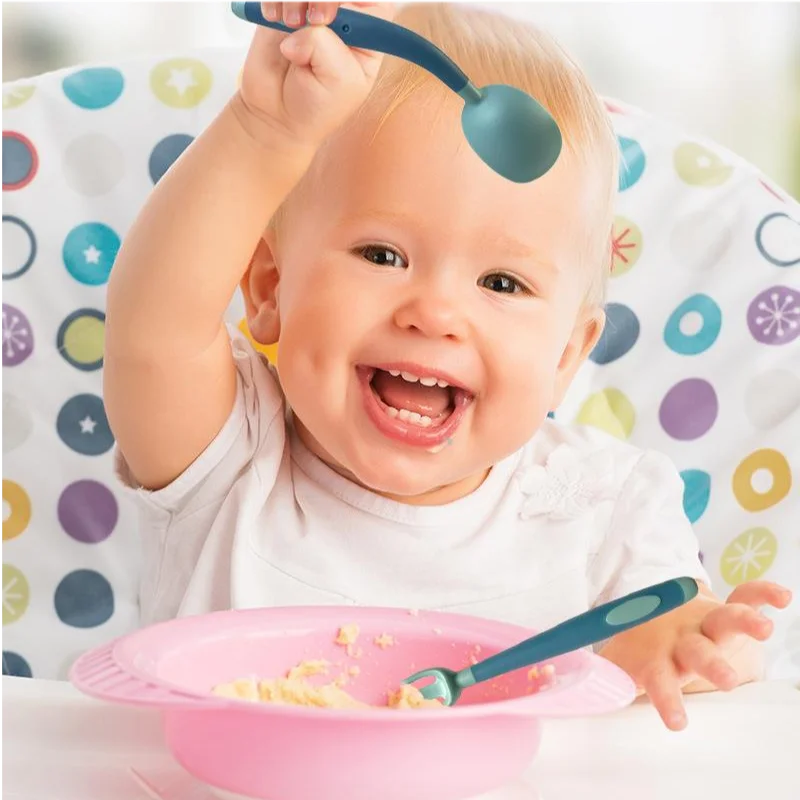 Baby Training Spoon Children Learn To Eat Feeding Utensil Toddler