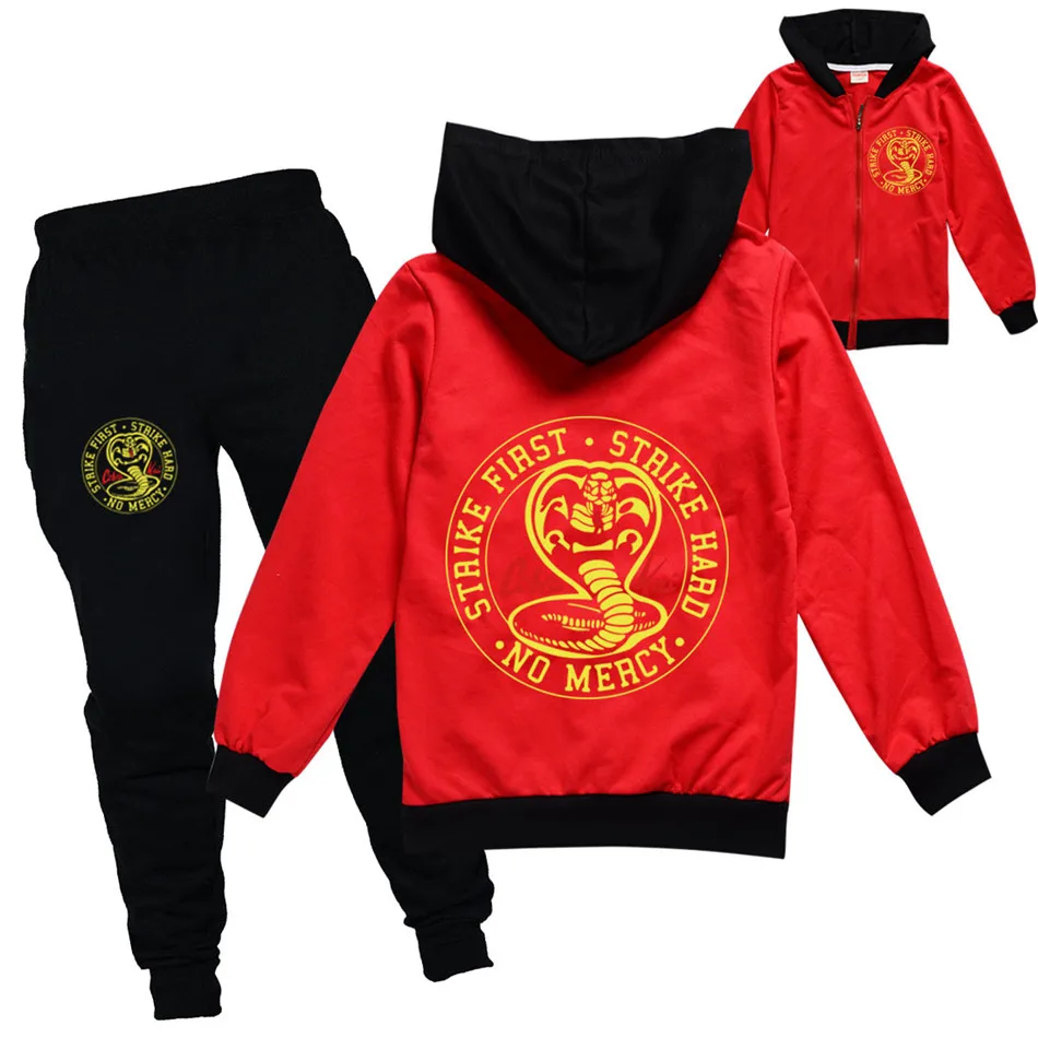 2-13Y Baby Teen Cobra Kai Snake Clothes Children Boys Girls Thin Jacket Pants 2Pcs/Sets Toddler Kids Birthday Party Tracksuits newborn baby clothes set for hospital